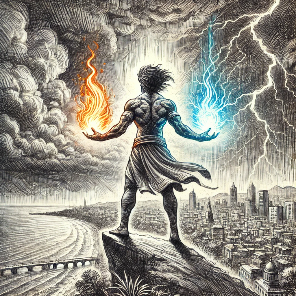 Shakti overlooking the city